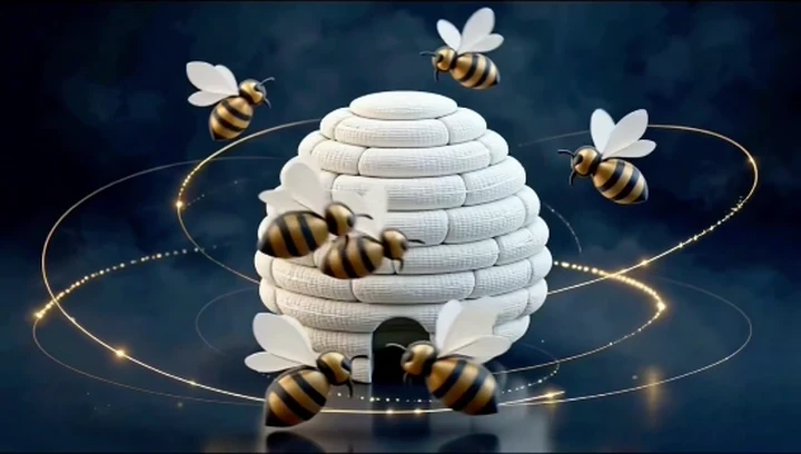 Preview of bees gathering around the iTO.London hive.